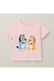 Bluey and Bingo Printed Kids T-Shirt 100% Cotton Pink