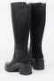 Venüs Genuine Leather Thick Heeled Boots with Elastic Back - 4