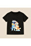 Bluey and Bingo Celebration Printed Kids' T-Shirt 100% Cotton Black