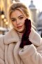 Burgundy Color Glamorous Luxury Figured Gloves