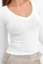 V-Neck Basic Blouse B1955 - 3