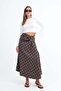 Plaid Patterned Midi Skirt E02514