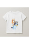 Bluey and Bingo Game Printed Kids T-Shirt 100% Cotton White