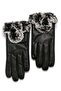 Black Color Flashy Luxury Figured Gloves - 2