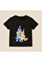 Bluey and Bingo Printed Kids T-Shirt 100% Cotton Black