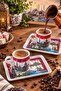 Istanbul Themed Turkish Coffee Cup Set for 2 People