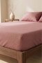 Powder Brown Double Flat Sheet Set 160X200 cm - 3 Pieces - 3