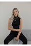 Women's 3-Piece Zero Sleeve Sleeveless Body High Neck Viscose Body - 4
