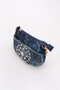 C1090 Women's Stoned Denim Small Shoulder and Crossbody Bag - 6