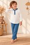 Boy's Muslin Long Sleeve Shirt and Pants 2-Piece Set - 2