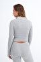 Zippered Long Sleeve Blouse H9053 - 6