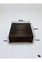 Natural Wooden Jewelry Box Wooden Storage Box (White Pine) (Burned) (Length:18Cm Width:18Cm Height:9Cm) - 5