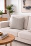 1 Piece Linen Look Throw Pillow Cover with Zipper Modern Decorative Pillowcase Milk Coffee