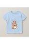 Bluey Bingo Party Hat Printed Kids T-Shirt 100% Cotton Baby Blue
