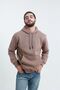 Men's Plain Hooded 3 Thread Raster Brown Sweatshirt - 6