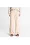 Corduroy Wide-Leg Pants Women's White Trousers