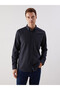 Lcwaikiki Classic Navy Blue Regular Fit Men's Shirt with Dobby Pockets