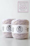 Ecru - Lilac Mix Twisted, Low-Pile Winter Design Knitting Yarn Set (Total 200 Gr.)