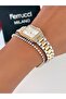 Steel Strap Rectangular Case 2 Year Warranty 3 Atm Waterproof Women's Wristwatch + Bracelet Gift - 6