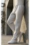 Men's Warm Three-Threaded Sweatpants with Inner Padded Lining - 3