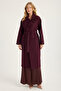 2 Pockets Belted Floral Brooch Coat