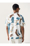 Lcw Vision Ecru Regular Fit Patterned Viscose Men's Shirt - 5