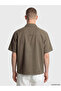 Xside Brown Relax Fit Gabardine Men's Shirt - 4