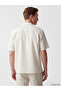Southblue Beige Regular Fit Striped Linen Blend Men's Shirt - 4