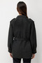 Silvery Fabric Belted Coat - 3