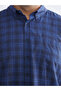 Esvab • Modern & Distinctive Large Size Standard Fit Long Sleeve Checkered Embroidered Men's Shirt - 4