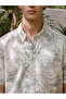Xside Ecru Regular Fit Patterned Men's Shirt - 3
