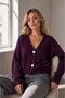 Oversize Metal Button Detailed Knitwear Cardigan Aw25Hi0044 - 3