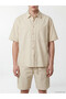 Xside Beige Relax Fit Poplin Men's Shirt - 3