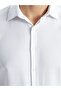 Slim Fit Long Sleeve Dobby Men's Shirt - 3