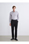 Slim Fit Long Sleeve Striped Men's Shirt - 2