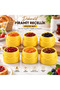 6 Decorative Pyramid Jam Bowls Small Size – Single Serving Plastic Jam & Sauce Bowls