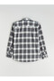 Black Regular Fit Long Sleeve Plaid Men's Shirt from Plus-Store - 6
