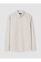Lcw Business Beige Slim Fit Striped Dobby Men's Shirt - 5
