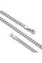 💎   Premium Shiny and Stylish Crushed Fish Scale Men's Steel Necklace 7X2Mm 55cm 3183Eck036 - Silver Color - 2