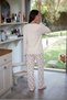 Women's Penguin Patterned Patchwork Waffle Fabric Pajama Set - 7