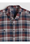 Burgundy Regular Fit Long Sleeve Plaid Men's Shirt from Plus-Store - 6
