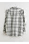Ozmekan New Season Plus Size Regular Fit Long Sleeve Plaid Men's Shirt - 6