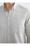 Lcwaikiki Classic Beige Regular Fit Long Sleeve Dobby Men's Shirt - 3
