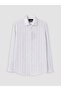 Southblue White Regular Fit Striped 100% Linen Men's Shirt