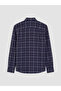 Lcwaikiki Classic Navy Blue Regular Fit Plaid Oxford Men's Shirt - 6