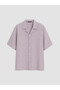 Southblue Purple Loose Fit Linen Blend Men's Shirt - 5