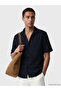 Lcw Vision Navy Blue Regular Fit Men's Textured Shirt - 3