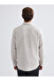 Beige Regular Fit Long Sleeve Dobby Men's Shirt - 4