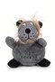 Plush Dog Toy with Sound - Furry and Multi-Textured (Gray) (25 cm)