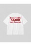 Patience Cannot Be Found Written Back Print Oversize White Unisex Cotton T-Shirt